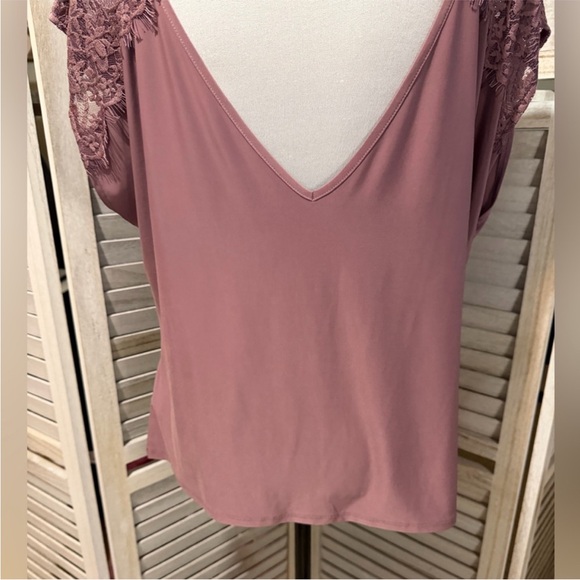 NEW•2X•Slinky Lace Detail Mauve/Light Purple - Picture 5 of 11